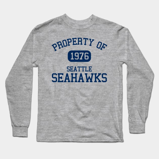 Property of Seattle Seahawks Long Sleeve T-Shirt by Funnyteesforme